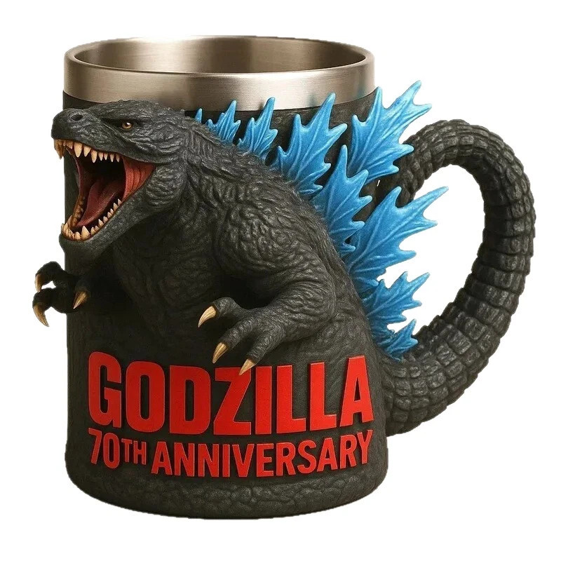 New Godzilla 70th Anniversary 3D Mug Beer Mug or Coffee Mug Best