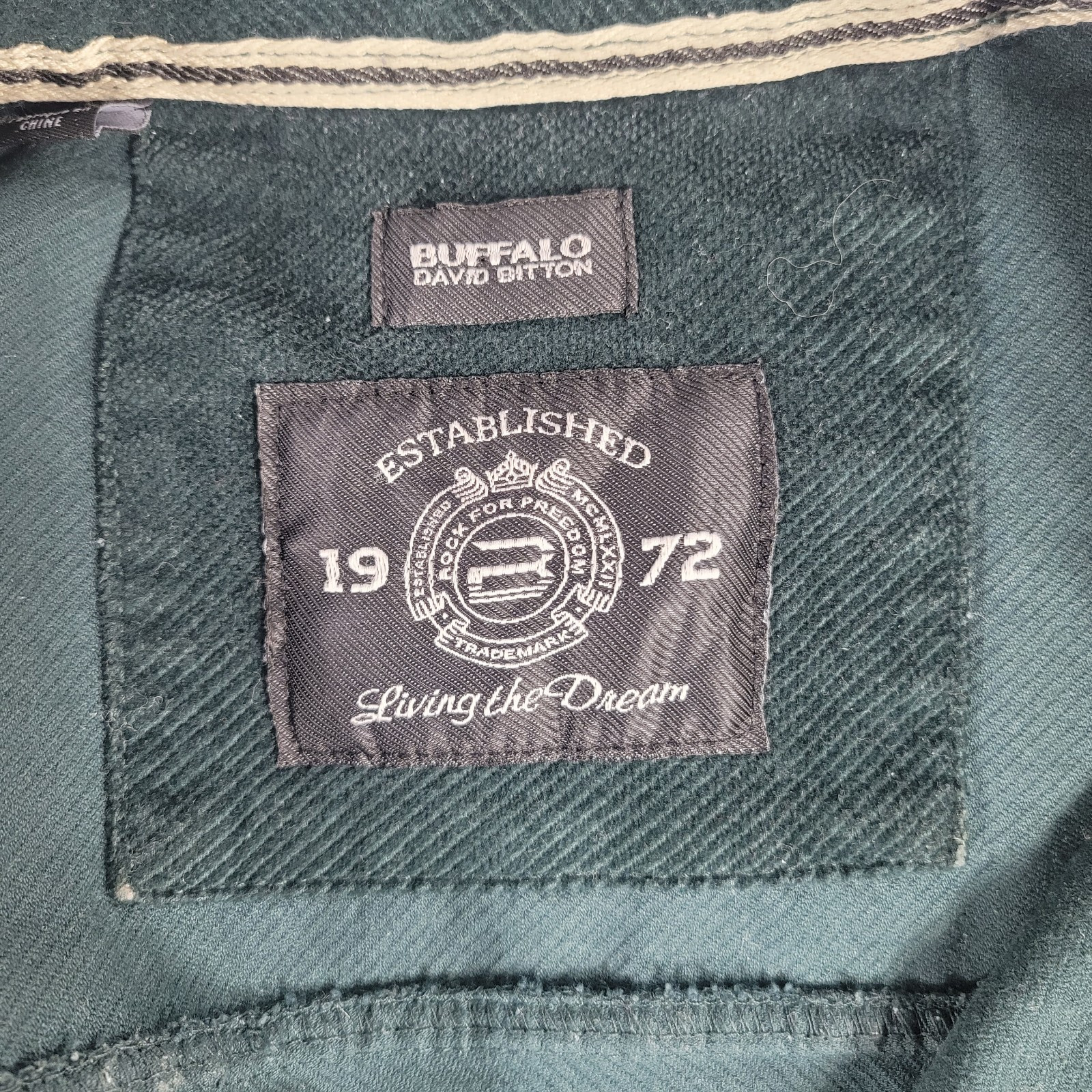 Buffalo David Bitton Snap Button Men Large Green … - image 5