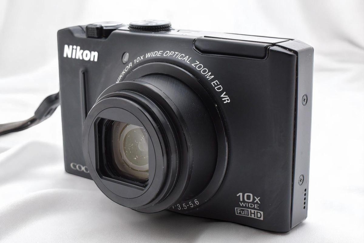 N Mint] Nikon COOLPIX S8100 Digital Camera Black 12.1MP w/Battery