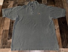 Vintage Taz Looney Tunes Polo Shirt Men L Gray Embroidered Tasmanian Devil XL