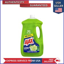 Ajax Ultra Liquid Dish Soap, Lime Scent with Vinegar, 90 fl oz