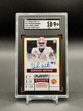 2017 Panini Contenders Draft Picks Deshaun Watson  AUTO /15 SSP SGC 9/10