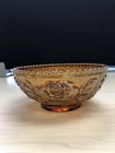 Imperial Open Rose Marigold Carnival Glass Berry Bowl Iridescent Roses