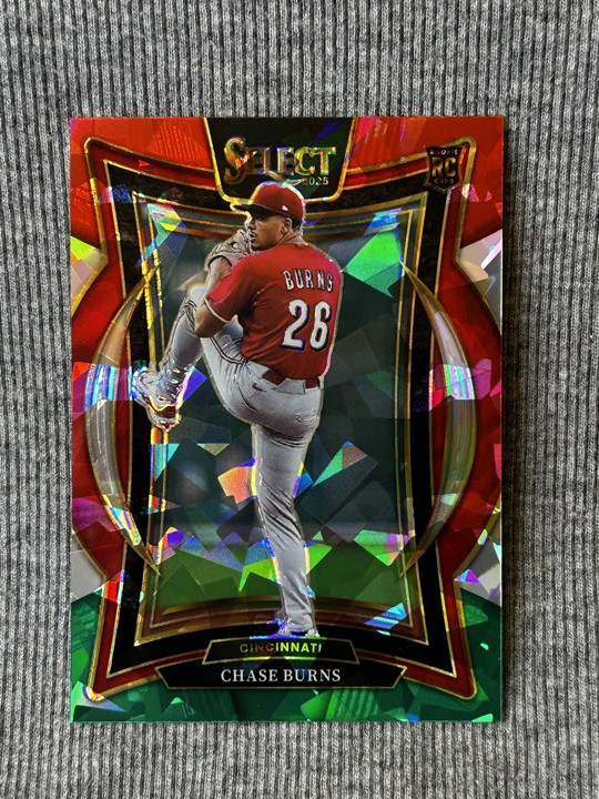 2025 Panini Select - Concourse Chase Burns #94 Red & Green Ice Prizm (RC) CL492