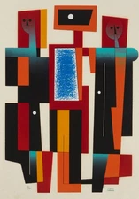 Carlos Mérida Art Poster or Rolled Canvas Print "Musical Variations"