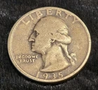 1935 WASHINGTON QUARTER 90% SILVER VERY FINE CONDITION