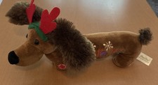 Dan Dee Christmas Animated Singing Plush Dog Lights Up 14"
