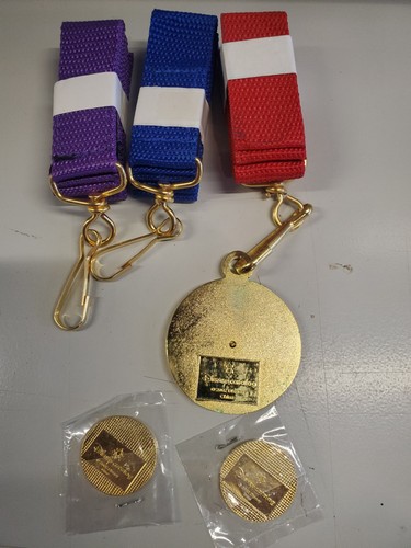 Vintage Disney, 2002 Pin Trading Disney Catalog Customized Medallion Lanyard Set - Picture 2 of 4
