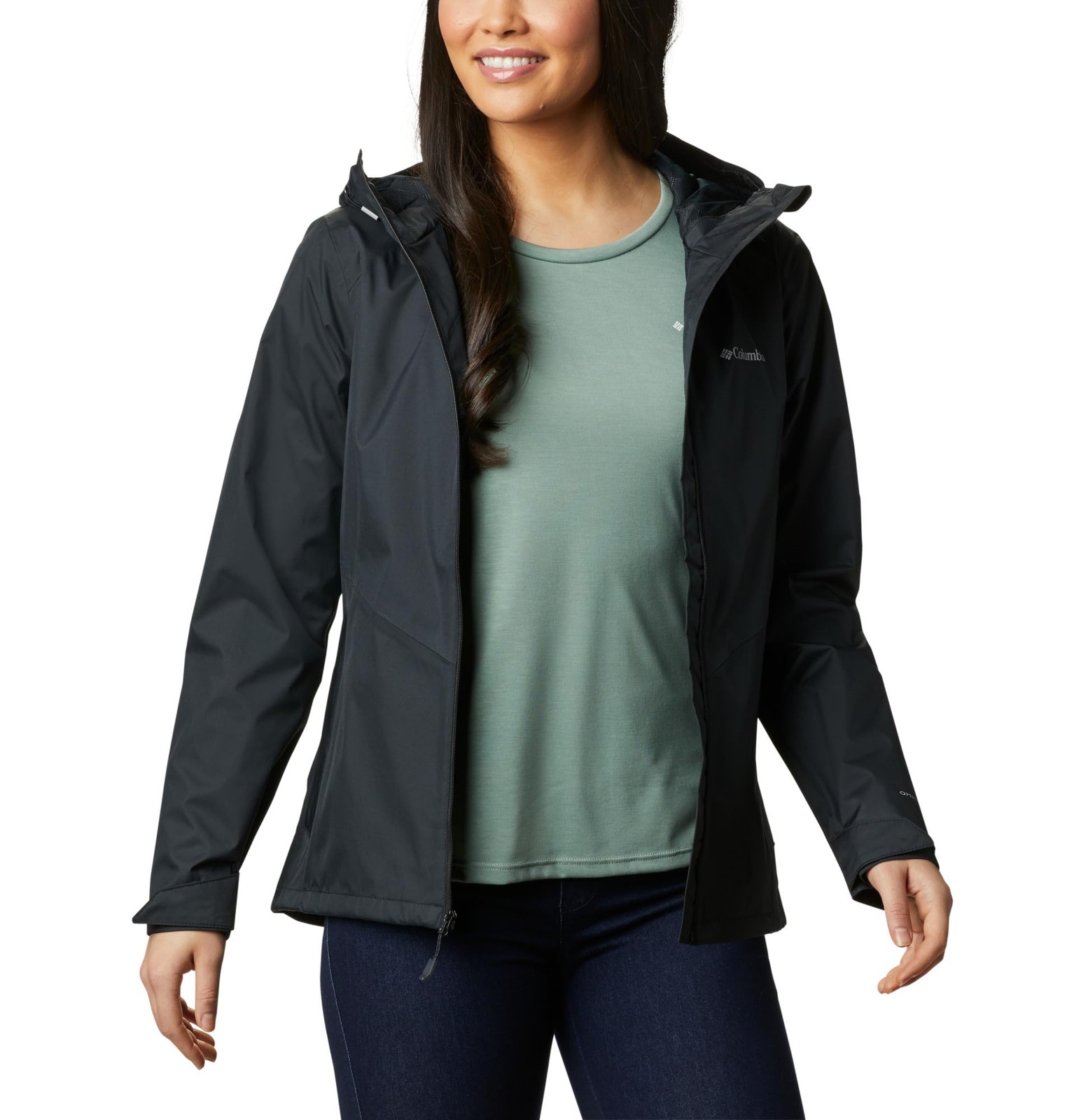 Chaqueta impermeable con capucha para mujer Columbia Inner Limits II, talla M