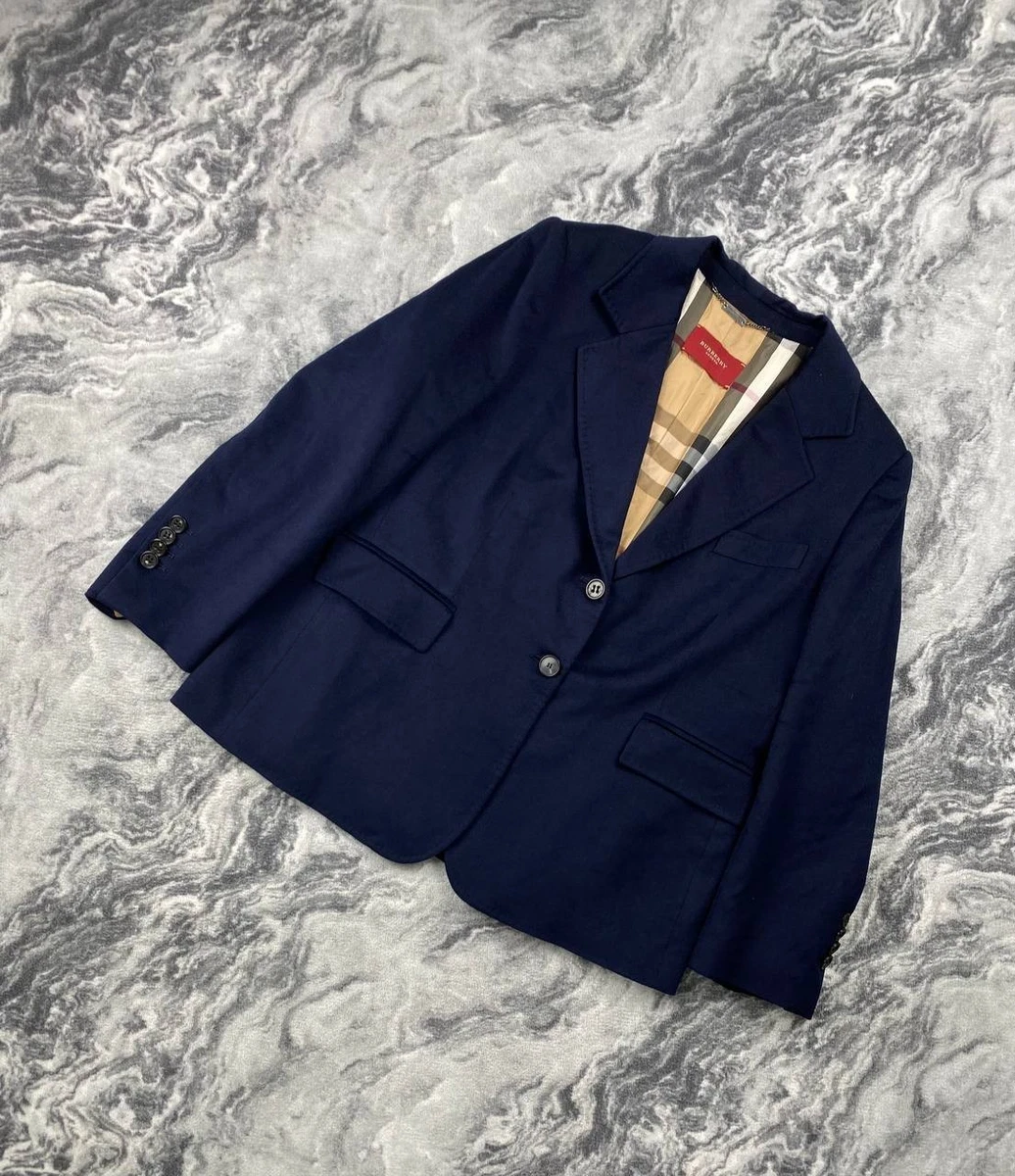 Traje clásico Burberry de lana a cuadros Nova para mujer talla 50 azul