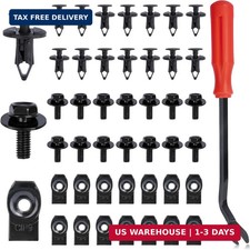 45PCS Engine Under Cover Splash Shield Guard Body Bolts Screws, Universal Style