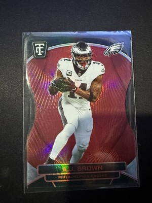 2024 Panini Totally Certified A.J. Brown #74 Mirror Platinum Red /175