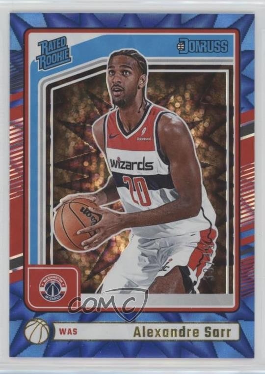 2024-25 Panini Donruss Rated Rookie Blue Explosion 39/45 Alexandre Sarr #215 z6j