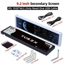 9.2In USB Secondary Screen for Computer Chassis 1920 462 IPS LCD Type-C Display
