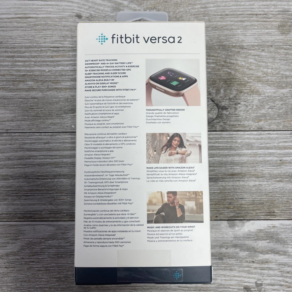 NUEVO Rastreador de Actividad Fitbit Versa 2 - Pétalo/Rosa Cobre Foto 3 de 4