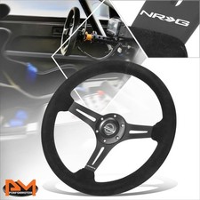 Nrg Rst-030s-bk 350mm 2.5deep Suede Leather Wrapped Black Stitch Steering Wheel Nrg Rst-030s-bk 350mm 2.5deep Suede Leather Wrapped Black Stitch Steering Wheel