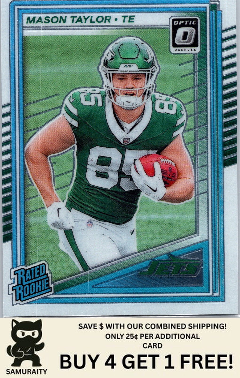 Mason Taylor 2025 Donruss Optic #274 Rookie Near Mint or Better