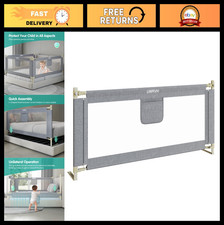Adjustable Toddler Bed Rails - Safety Guard for Kids, Universal Fit 47" Grey