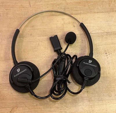 Plantronics H61N SUPRA Binaural Noise-Cancelling Headset with Quick-Disconnect