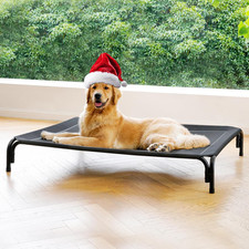 Elevated Dog Bed Raised Outdoor Dog Cot for Large Dogs, Installation Requires No