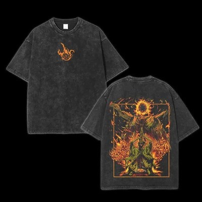 Elden Ring Midra Lord of Frenzied Flame Unisex Acid Washed Lightweight Cotton