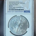 American Eagle 2016 1 oz Silver Burnished NGC MS 70 Early Releases