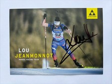 original sign. Autogrammkarte Biathlon Lou Jeanmonnot