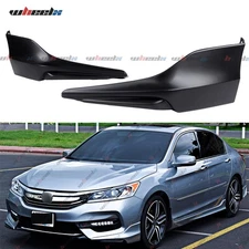 Made for 2016-2017 Honda Accord 4dr Sedan Matte Black Front Bumper Lip Splitter