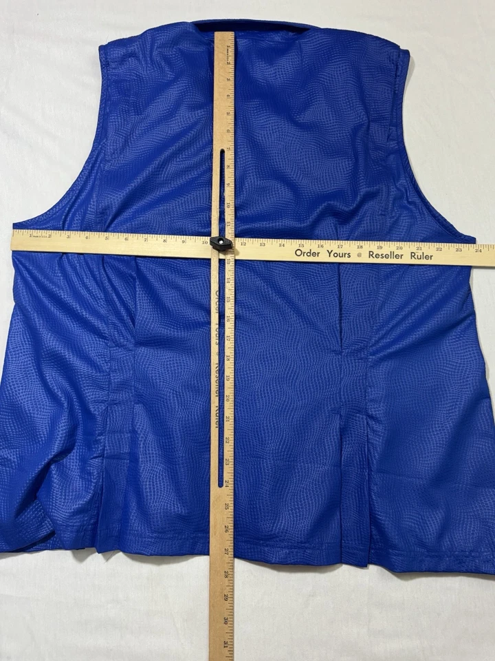Chaleco de viento de golf EP Pro sin mangas forrado de malla con cremallera completa azul para mujer talla 2XL Foto 4 de 4