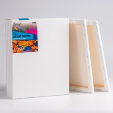 11x14 Inch Stretched Canvas for Painting – 7 Pack, 100% Cotton, Triple Primed...