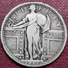 1917 D Type 1 Standing Liberty Quarter 25c VF Better Grade Denver #99574