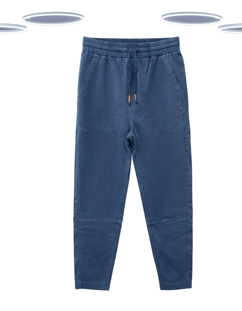 Ex White Stuff Women's Joggers - Ivy Mix Jersey Solid Blue