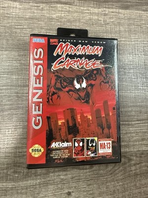 Spider-man Venom Maximum Carnage Custom Game Case For Sega Genesis  *NO GAME*