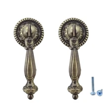 Honbay 2PCS Antique Style Bronze Metal Drawer Tear Drop Cabinet Decorative Pu...