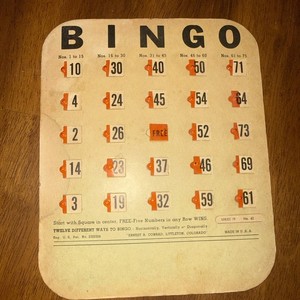 アンティークアメリカンビンゴゲーム Antique Bingo Cards | eBay