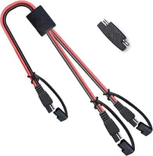 OYMSAE SAE 1 to 2 Extension Cable Quick Disconnect Connector, 1 SAE Polarity