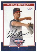 2017 Stars and Stripes National Team Signature Black Ink AUTO /25 Thomas Burbank