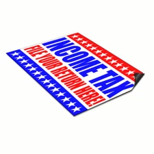 Car Magnet Set of 2 Income Tax File Your Return Here Business Industrial Sign