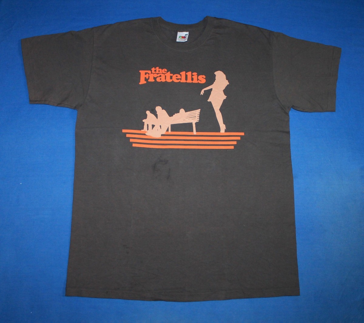 Y2K The Fratellis Shirt Indie Rock Band Post Punk Gray Men's Large