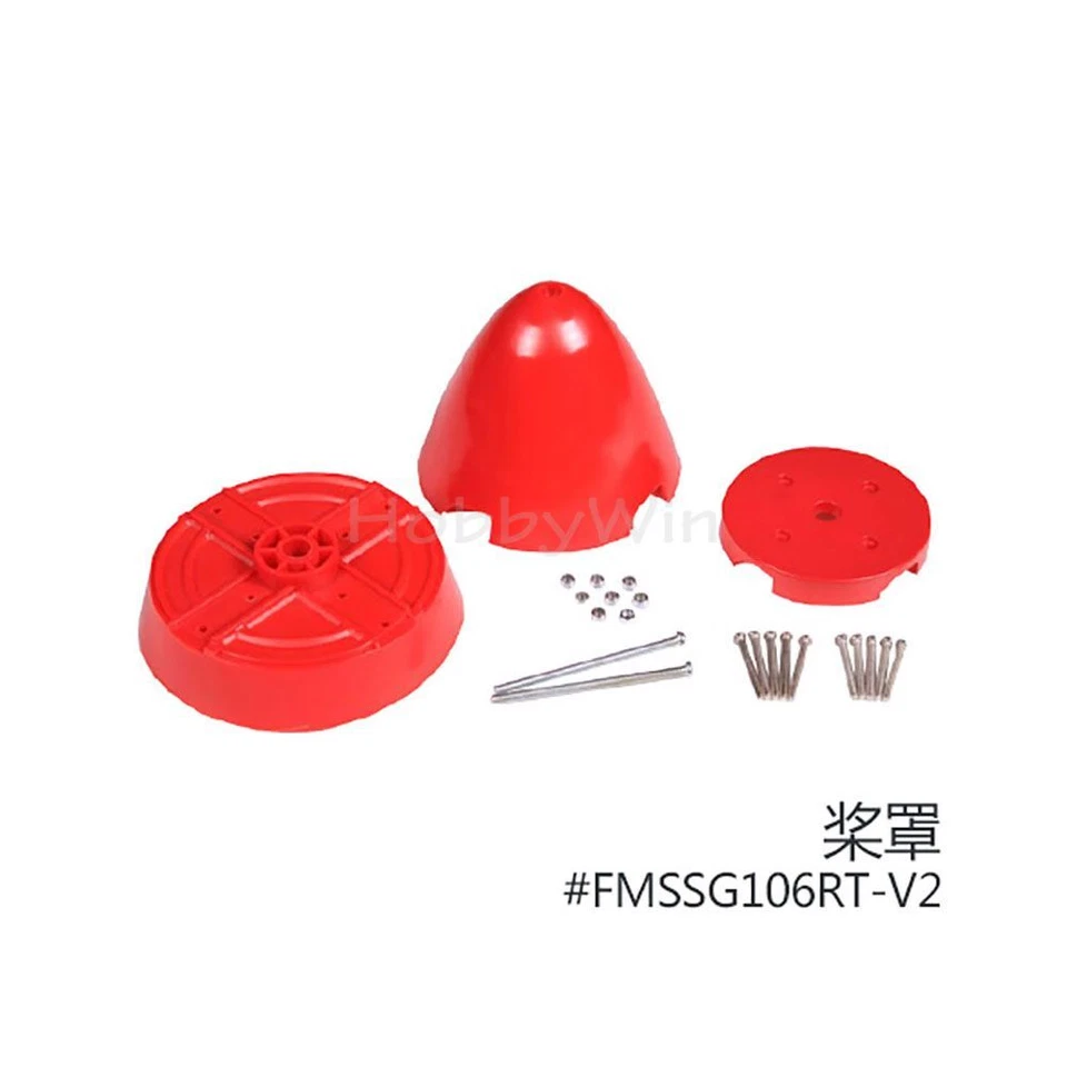 FMS part FMSSG106RT-V2 Spinner V2 Red for 1700mm P51D RC Giant Warbird Airplane - Image 4 of 4