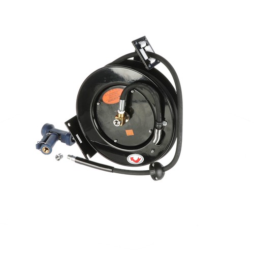 T&S Brass Components 35' Hose Reel 3/8" ID Hose w/ Brass Water Gun - 5HR-232-12 - Picture 2 of 8