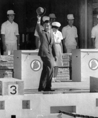 Crown Prince Akihito Waves To Crowd As He Attends The Opening C 1964 Old Photo