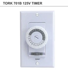 ⚡️Tork 701B Electromechanical Time Switch Easy Set In Wall Timer 20A 24Hr⚡️