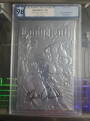 Lady Death: The Crucible #1, PGX 9.8, WP Signed Brian Pulido Not CGC 501116137