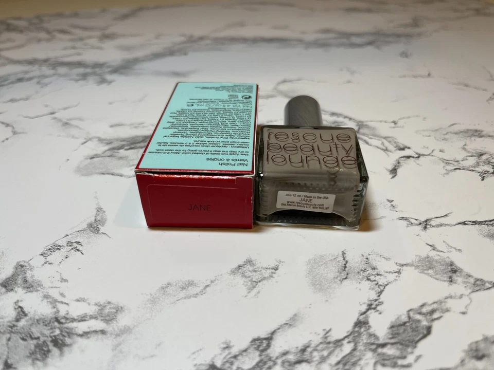 Nuevo esmalte de uñas de lujo Rescue Beauty Lounge Jane gris topo dorado brillante retirado Foto 4 de 4