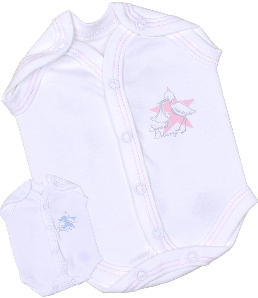 BabyPrem Premature Baby Clothes Neonatal Care NICU SCBU Bodysuit 1.5lb - 5.5lb