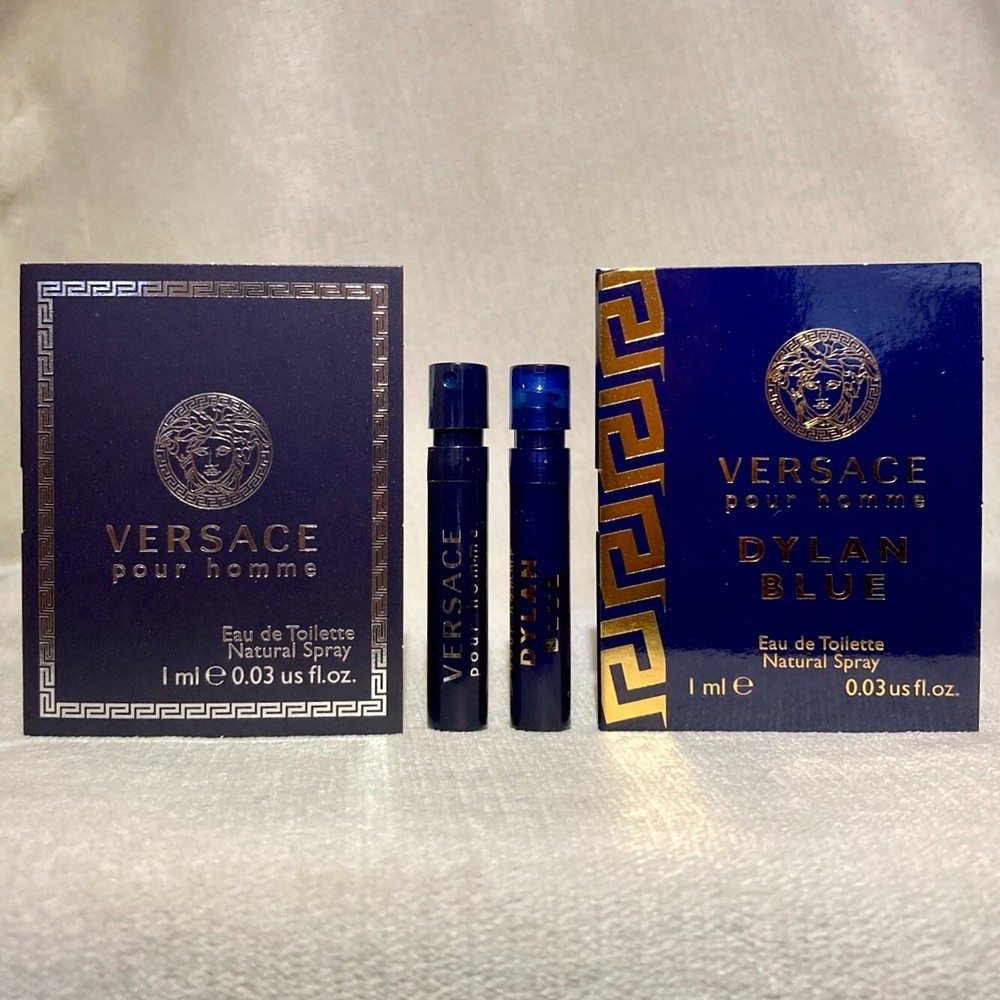 Versace Pour Homme EDT + Dylan Blue Pour Homme EDT Sample Sprays .03oz, 1ml Each