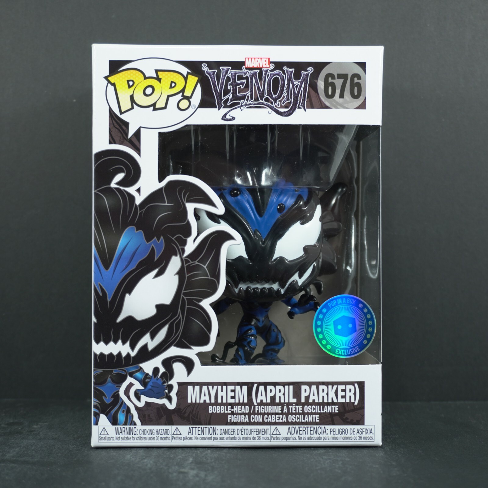 Funko Pop Mayhem April Parker 676 Marvel Venom Pop In A Box Exclusive