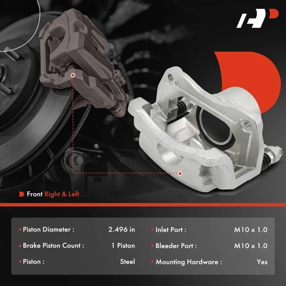 A-Premium 2x Front Brake Caliper w/ Bracket for Hyundai Santa Fe Sport 2017-2018 - Image 2 of 4