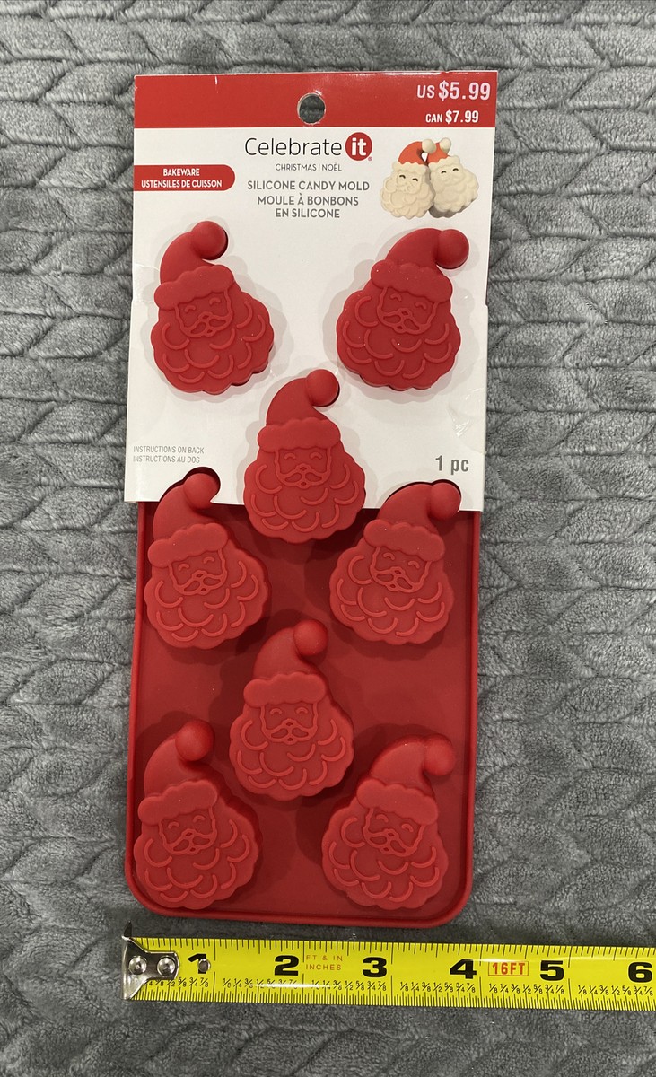 Celebrate It Santa Silicone Candy Mold Christmas 8 Molds 2